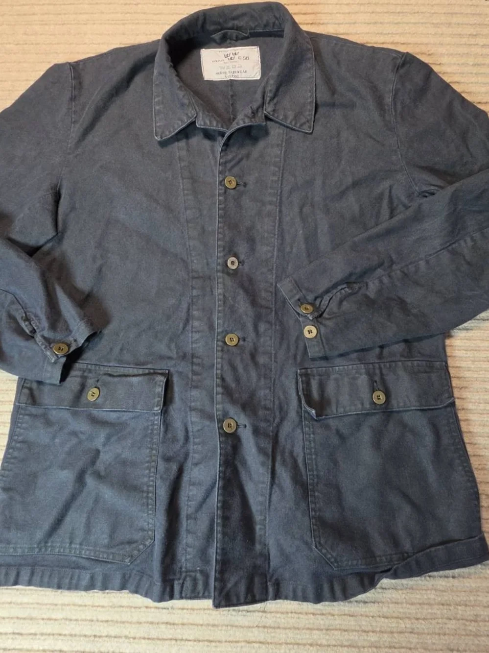 Vintage Norsel Fabriks AB Jacket Mens 50 Black Swedish Military 1989 80s Army